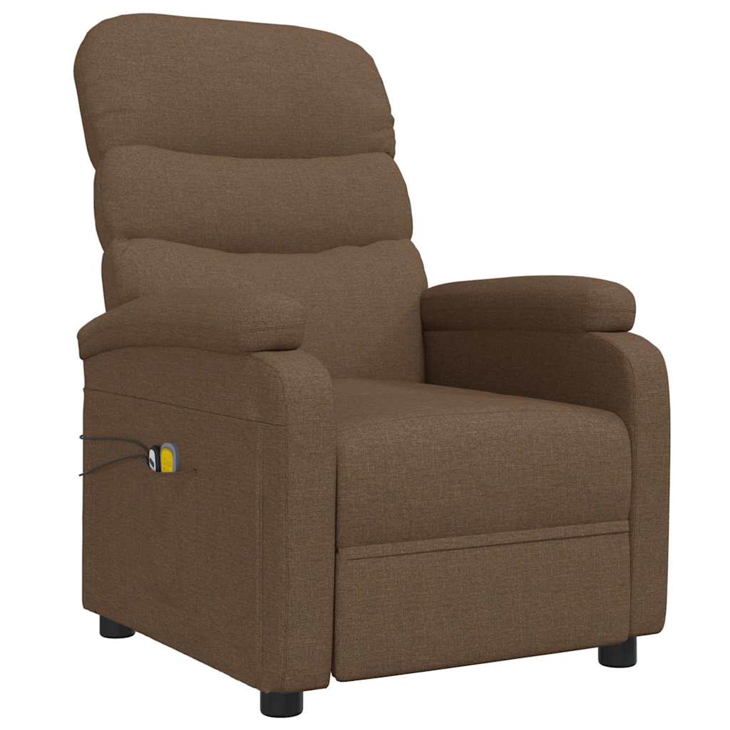 Πολυθρόνα Μασάζ Ηλεκτρική Καφέ Υφασμάτινη - Pakobazaar