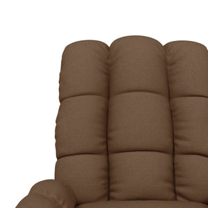 Πολυθρόνα Ανακλινόμενη Ηλεκτρική Καφέ Υφασμάτινη - Pakobazaar
