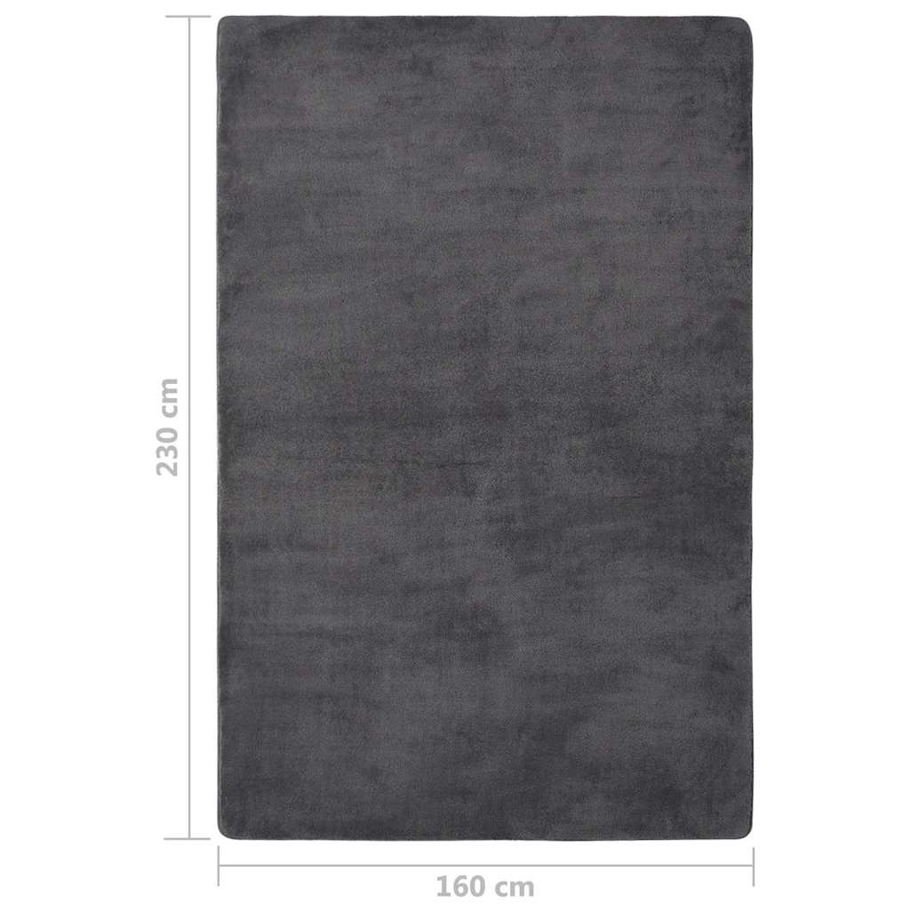 Χαλί Teddy Ανθρακί 230 x 160 εκ. - Pakobazaar