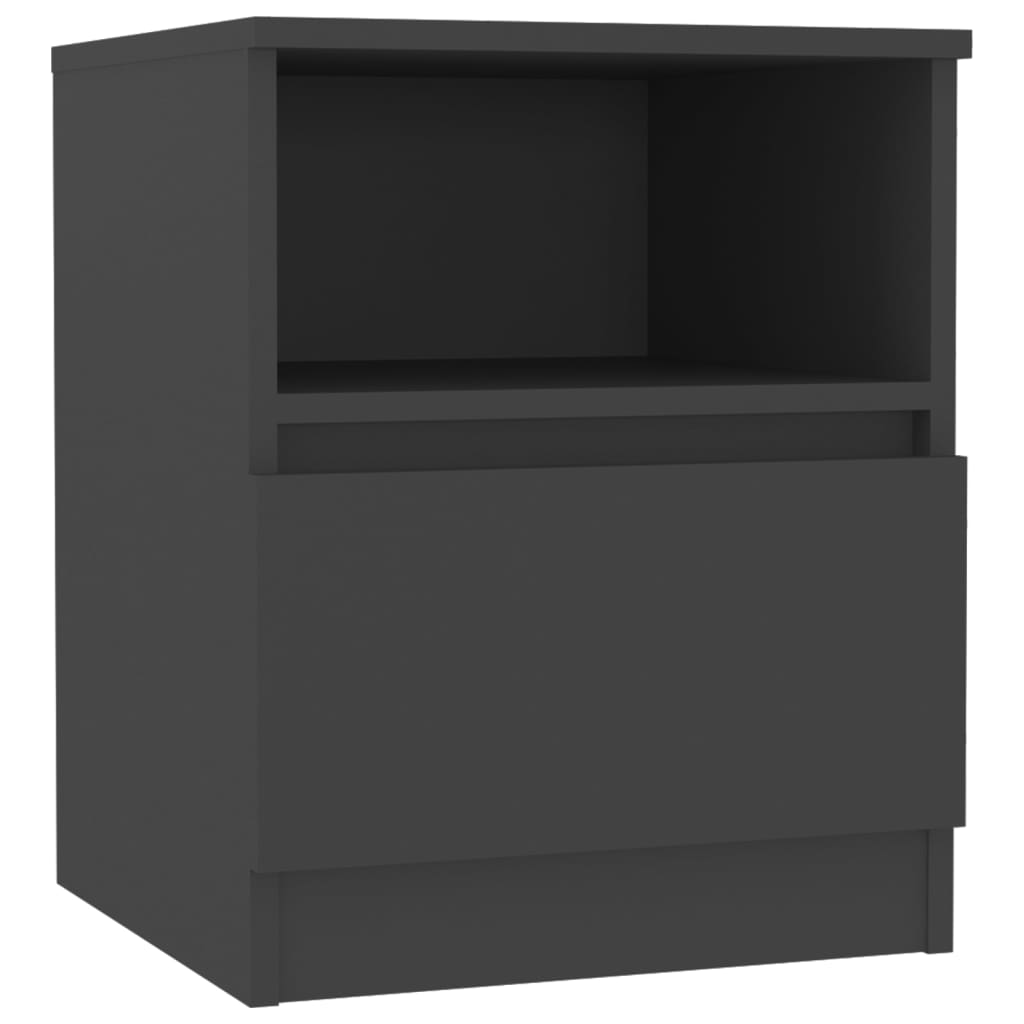 Κομοδίνο Γκρι 40 x 40 x 50 εκ. από Μοριοσανίδα
