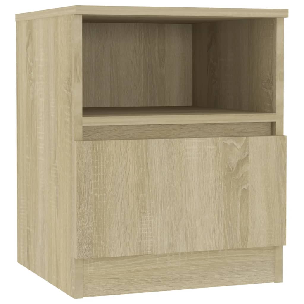 Κομοδίνο Sonoma Δρυς 40 x 40 x 50 εκ. από Επεξ. Ξύλο