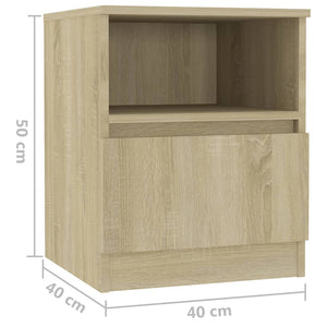 Κομοδίνα 2 τεμ. Sonoma Δρυς 40 x 40 x 50 εκ. από Επεξ. Ξύλο