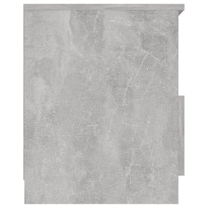 Κομοδίνο Γκρι Σκυροδέματος 40 x 40 x 50 εκ. από Επεξ. Ξύλο