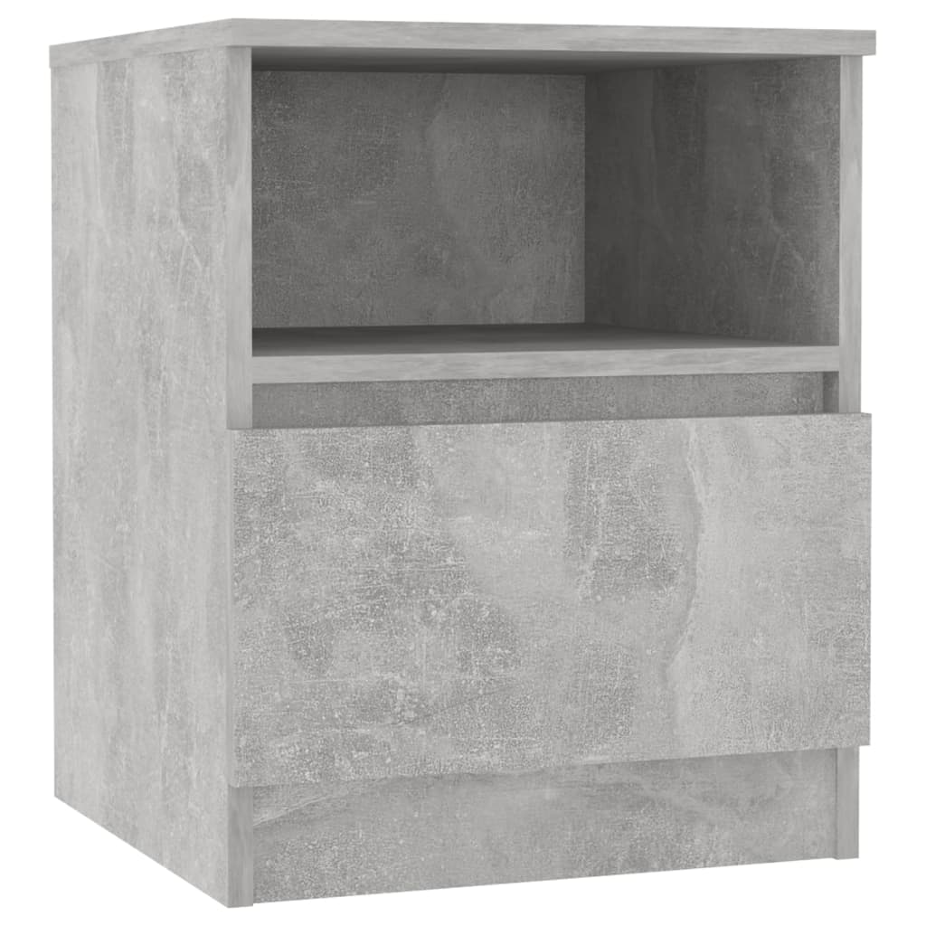 Κομοδίνα 2 Τεμαχίων Γκρι 40 x 40 x 50 εκ. από Επεξ. Ξύλο