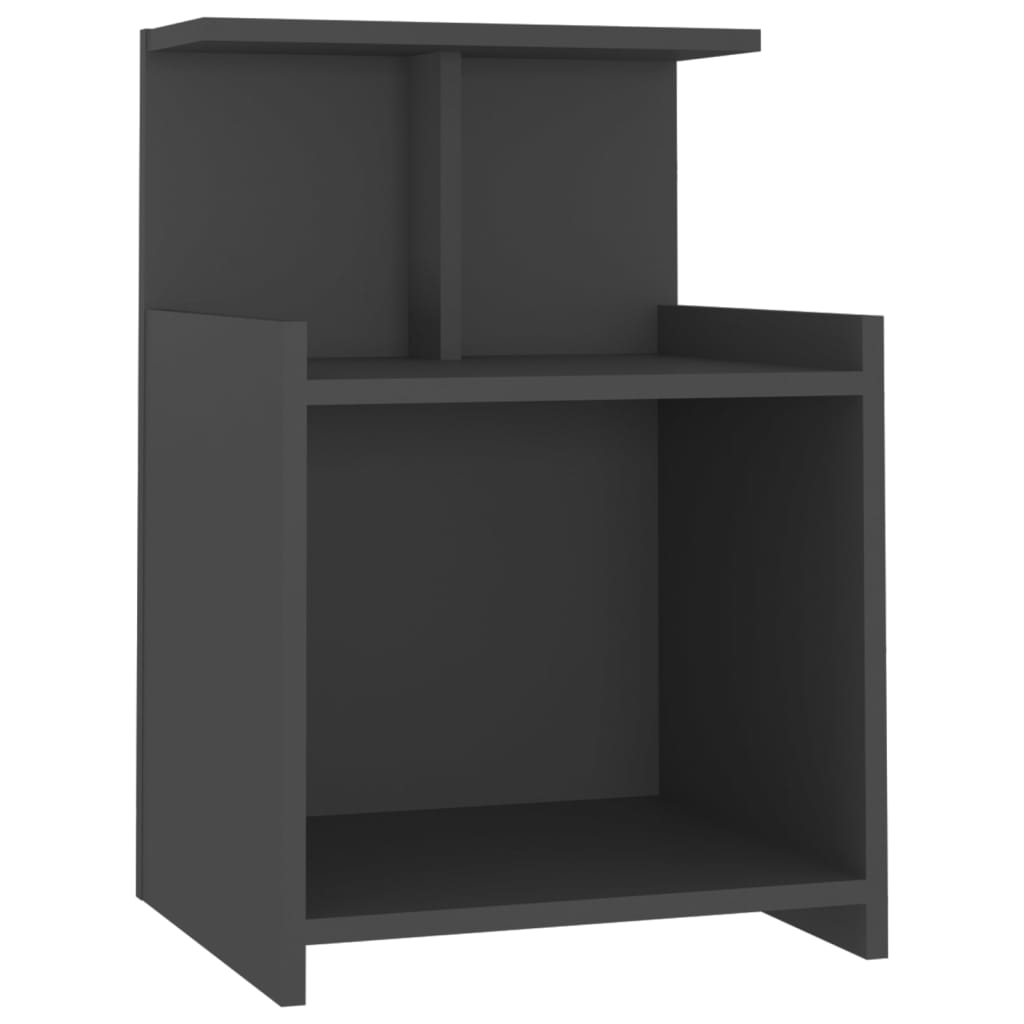 Κομοδίνα 2 Τεμαχίων Γκρι 40 x 35 x 60 εκ. από Μοριοσανίδα