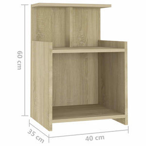 Κομοδίνο Sonoma Δρυς 40 x 35 x 60 εκ. από Επεξ. Ξύλο