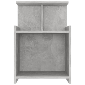Κομοδίνα 2 τεμ. Γκρι Σκυροδέματος 40 x 35 x 60 εκ. Επεξ. Ξύλο