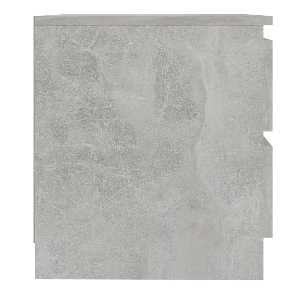 Κομοδίνα 2 τεμ. Γκρι Σκυροδ. 50 x 39 x 43,5 εκ. από Επεξ. Ξύλο