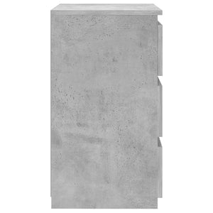 Κομοδίνο Γκρι Σκυροδέματος 40 x 35 x 62,5 εκ. από Επεξ. Ξύλο