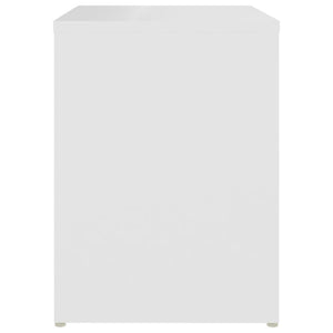 Κομοδίνο Λευκό 40 x 30 x 40 εκ. από Επεξ. Ξύλο