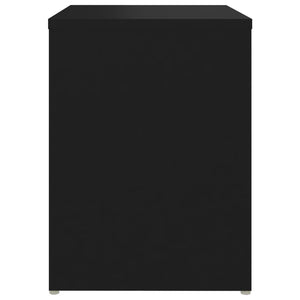 Κομοδίνα 2 τεμ. Μαύρα 40 x 30 x 40 εκ. από Επεξ. Ξύλο