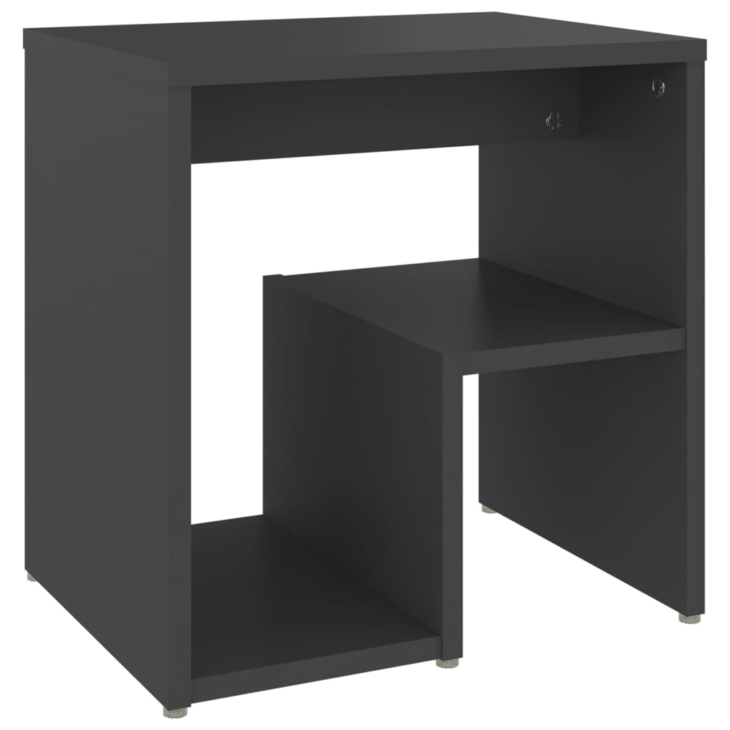 Κομοδίνο Γκρι 40 x 30 x 40 εκ. από Μοριοσανίδα