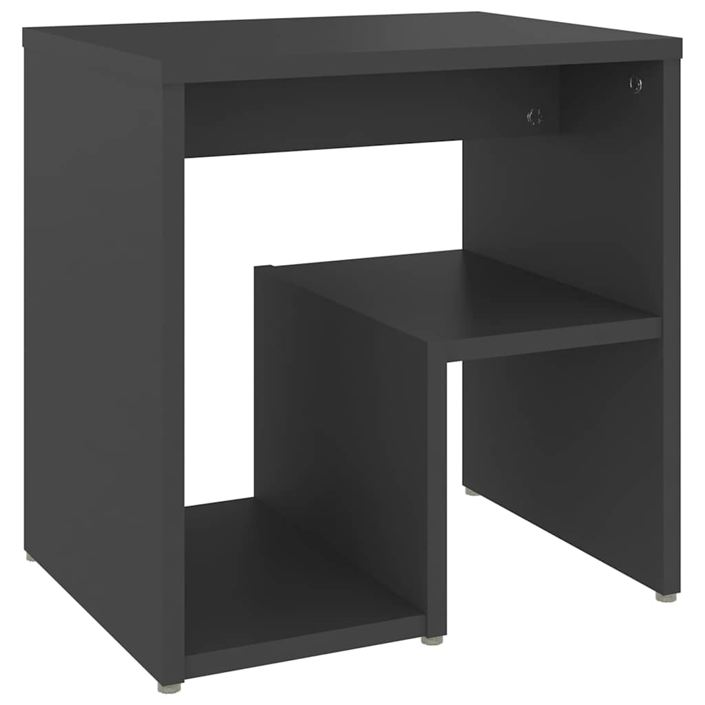 Κομοδίνα 2 τεμ. Γκρι 40 x 30 x 40 εκ. από Μοριοσανίδα - Pakobazaar