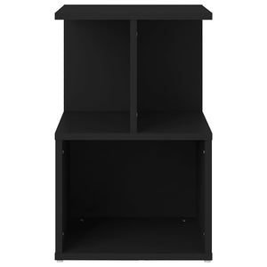 Κομοδίνο Μαύρο 35 x 35 x 55 εκ. από Επεξ. Ξύλο