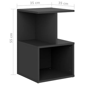Κομοδίνο Γκρι 35 x 35 x 55 εκ. από Μοριοσανίδα - Pakobazaar