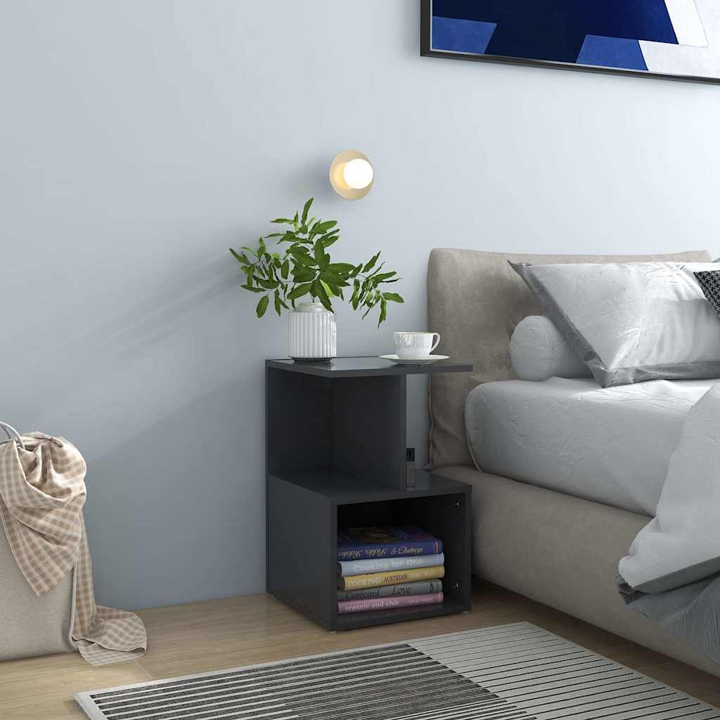 Κομοδίνο Γκρι 35 x 35 x 55 εκ. από Μοριοσανίδα - Pakobazaar