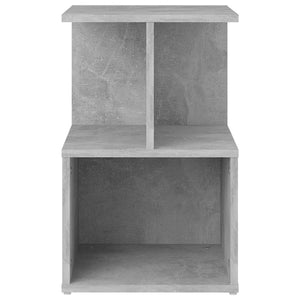 Κομοδίνα 2 τεμ. Γκρι Σκυροδέματος 35x35x55 εκ. από Επεξ. Ξύλο - Pakobazaar
