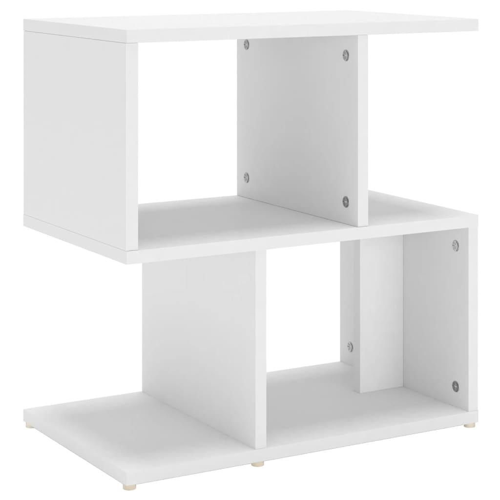 Κομοδίνο Λευκό 50 x 30 x 51,5 εκ. από Επεξ. Ξύλο - Pakobazaar