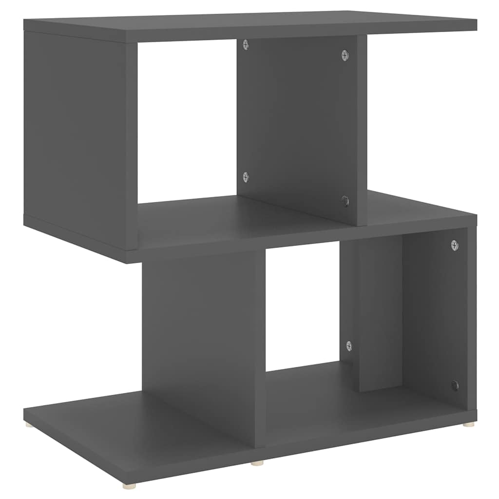Κομοδίνο Γκρι 50 x 30 x 51,5 εκ. από Επεξ. Ξύλο