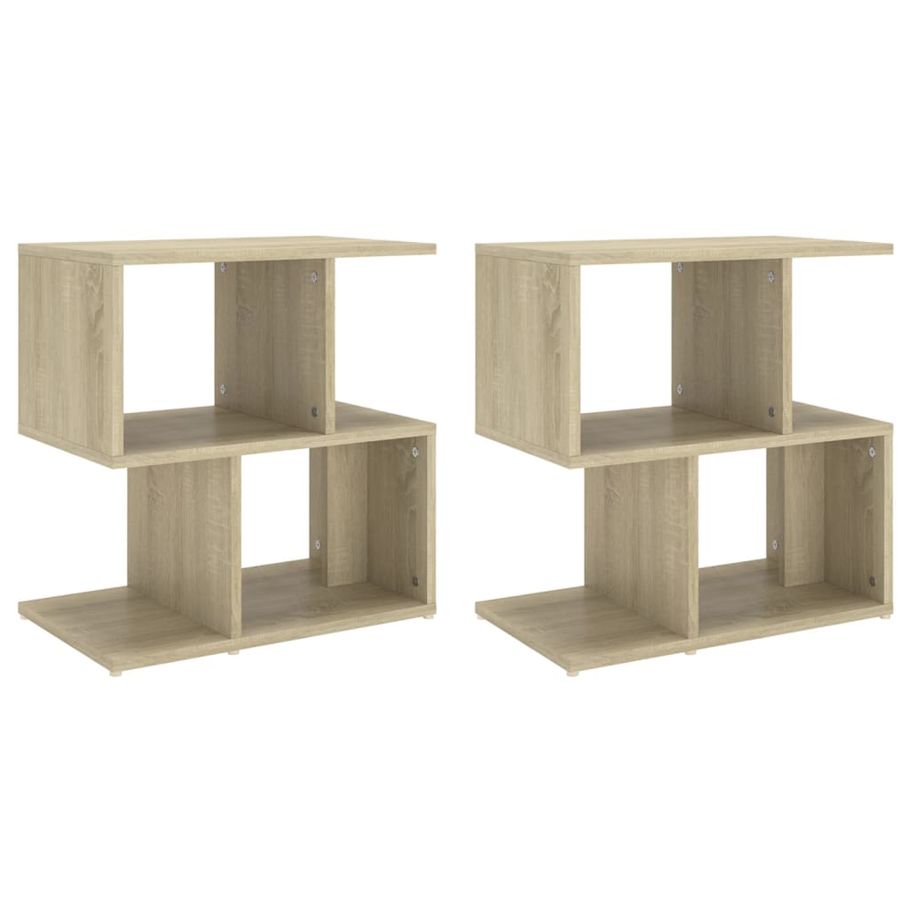 Κομοδίνα 2 τεμ. Sonoma Δρυς 50 x 30 x 51,5 εκ. από Επεξ. Ξύλο - Pakobazaar