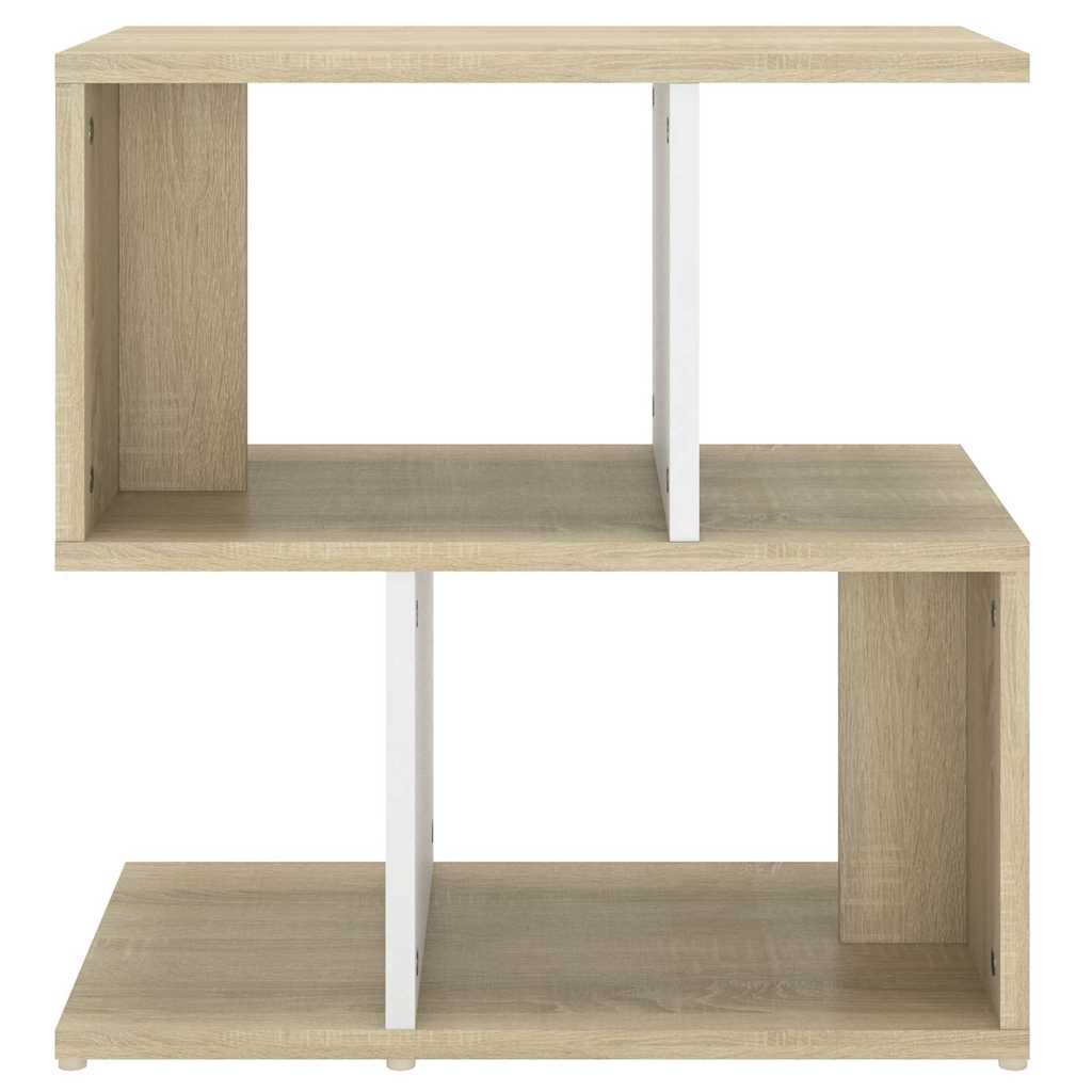 Κομοδίνα 2 τεμ. Λευκά/Sonoma Δρυς 50x30x51,5 εκ από Μοριοσανίδα