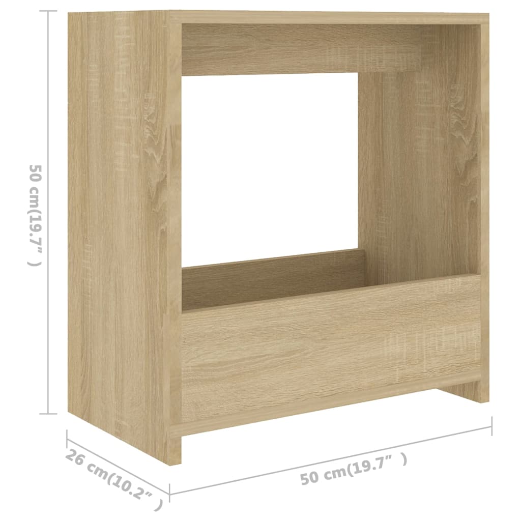 Τραπέζι Βοηθητικό Sonoma Δρυς 50 x 26 x 50 εκ. από Επεξ. Ξύλο