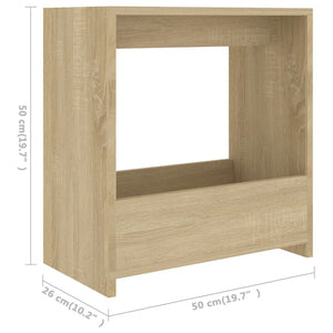 Τραπέζι Βοηθητικό Sonoma Δρυς 50 x 26 x 50 εκ. από Επεξ. Ξύλο