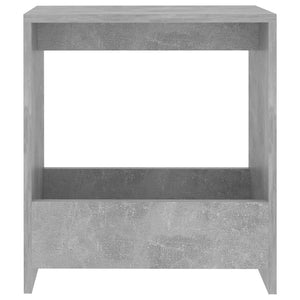 Τραπέζι Βοηθητικό Γκρι Σκυροδέματος 50x26x50 εκ. Επεξ. Ξύλο
