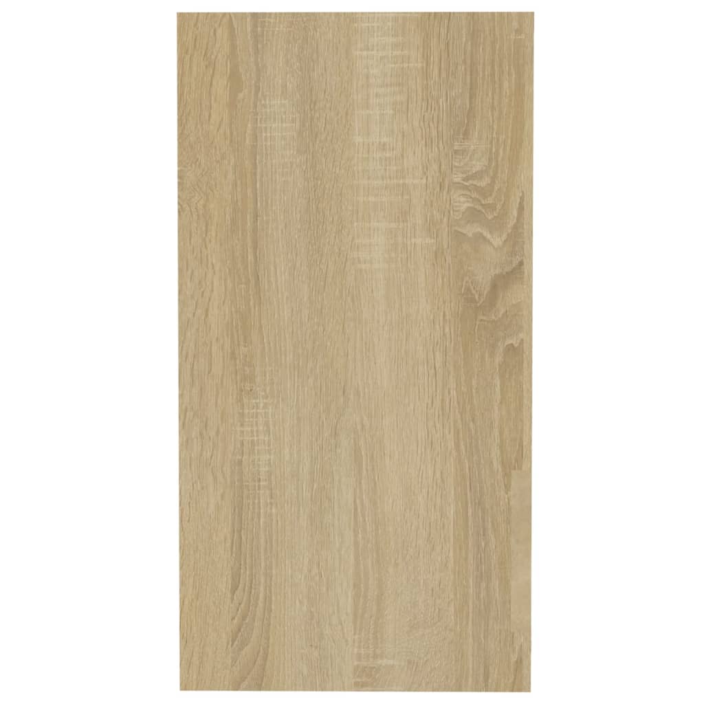 Τραπέζι Βοηθητικό Λευκό/Sonoma Δρυς 50x26x50εκ. από Επεξ. Ξύλο