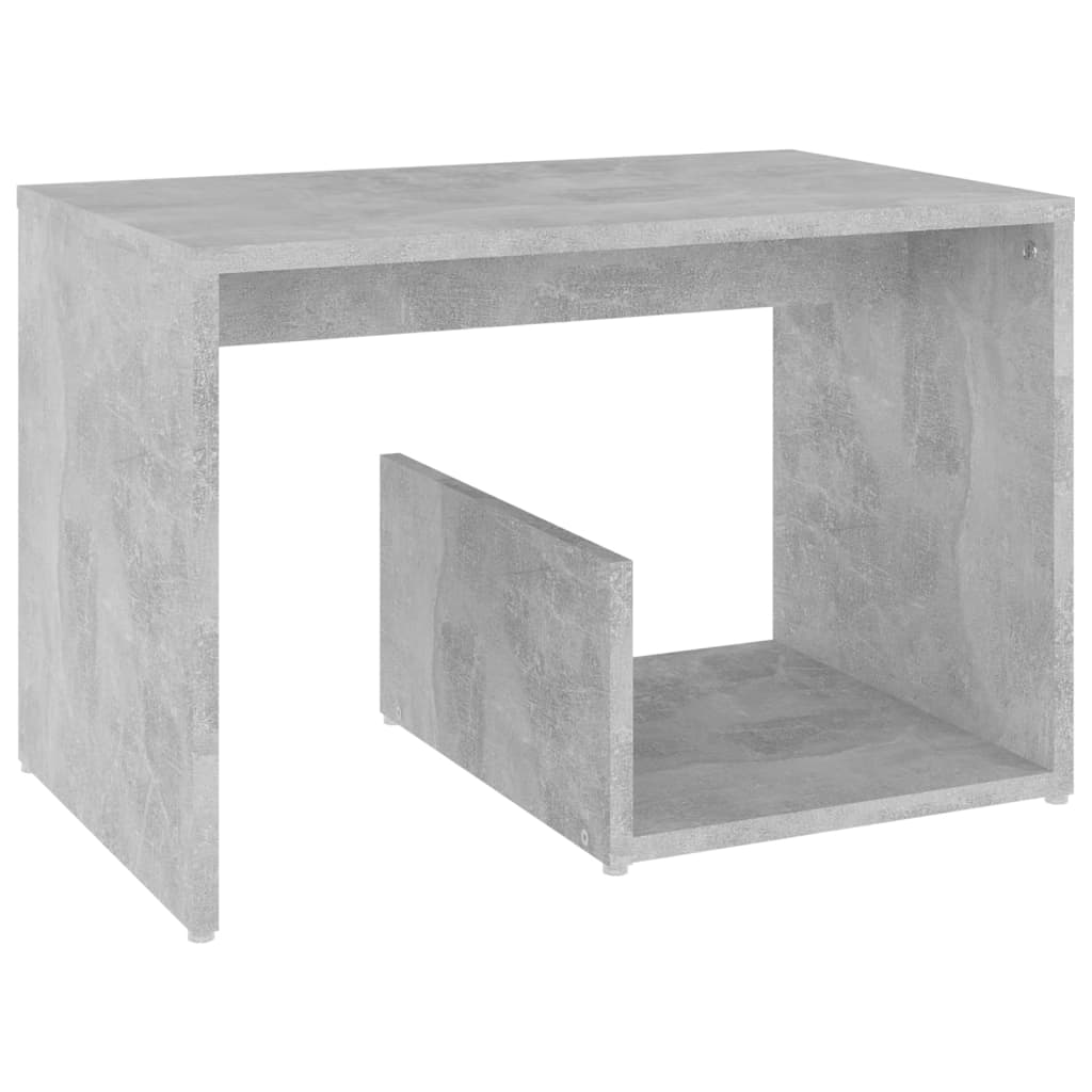 Τραπεζάκι Βοηθητικό Γκρι Σκυροδέματος 59x36x38 εκ. Επεξ. Ξύλο