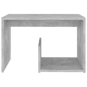 Τραπεζάκι Βοηθητικό Γκρι Σκυροδέματος 59x36x38 εκ. Επεξ. Ξύλο