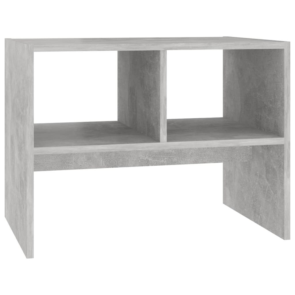 Τραπέζι Βοηθητικό Γκρι Σκυροδέματος 60x40x45 εκ. Επεξ. Ξύλο