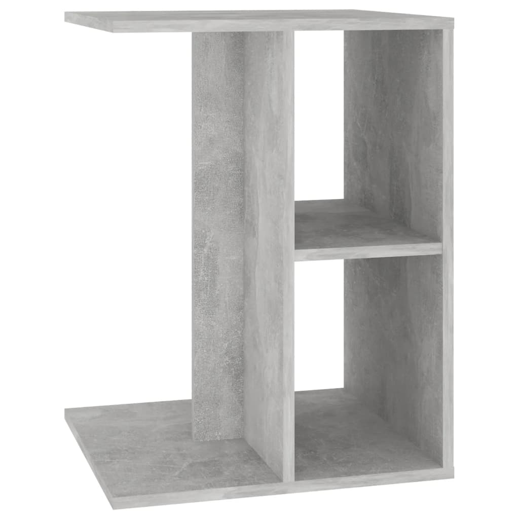 Τραπέζι Βοηθητικό Γκρι Σκυροδέματος 60x40x45 εκ. Επεξ. Ξύλο