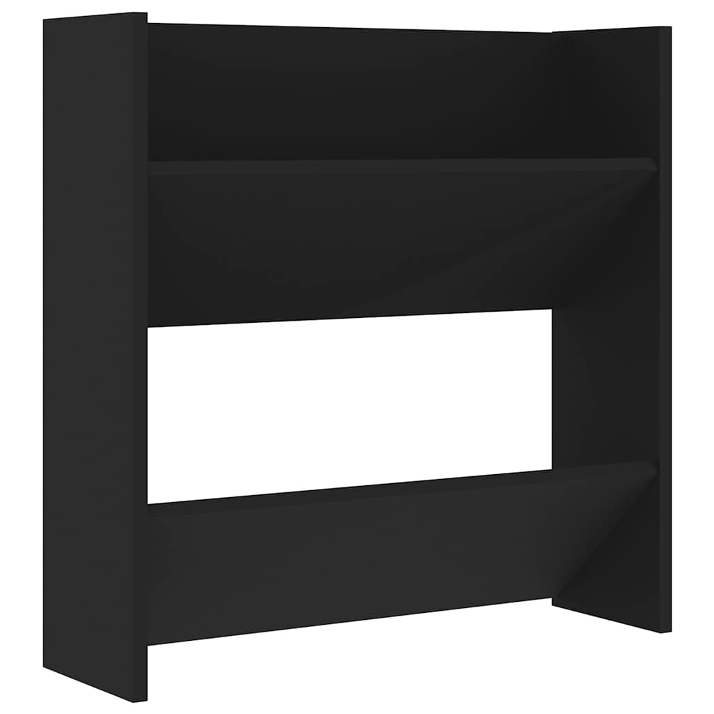 Παπουτσοθήκη Τοίχου Μαύρη 60 x 18 x 60 εκ. Επεξ. Ξύλο