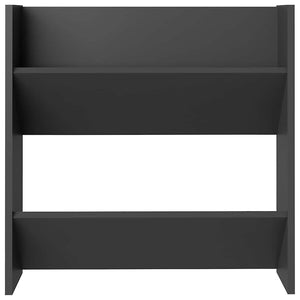Παπουτσοθήκες Τοίχου 2 τεμ. Γκρι 60 x 18 x 60 εκ. Επεξ. Ξύλο