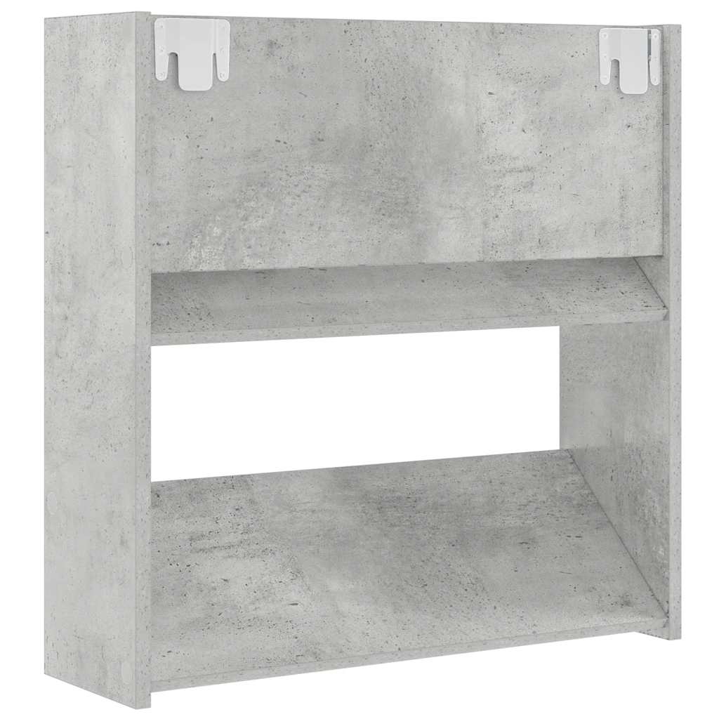 Παπουτσοθήκες Τοίχου 2 τεμ. Γκρι Σκυρ. 60x18x60 εκ. Μοριοσανίδα