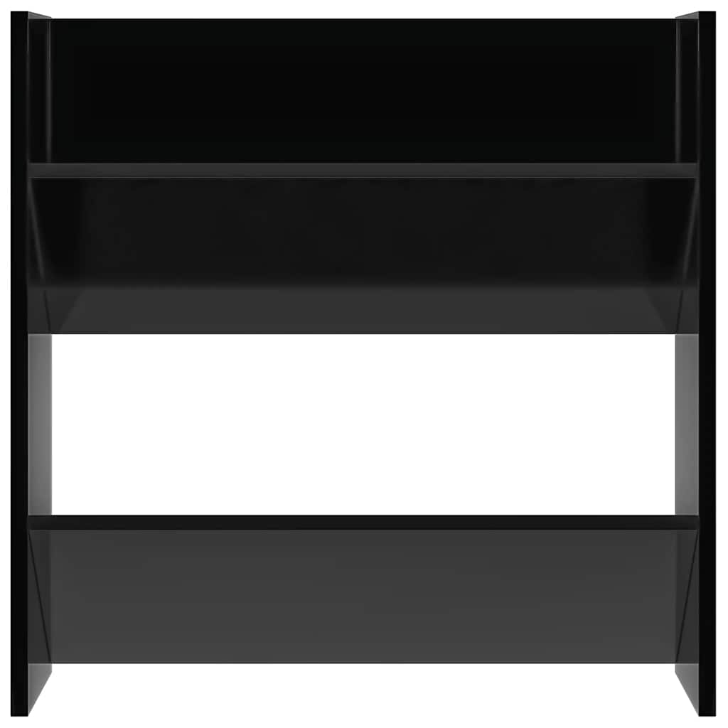 Παπουτσοθήκη Τοίχου Γυαλ. Μαύρο 60 x 18 x 60 εκ. Επεξ. Ξύλο - Pakobazaar