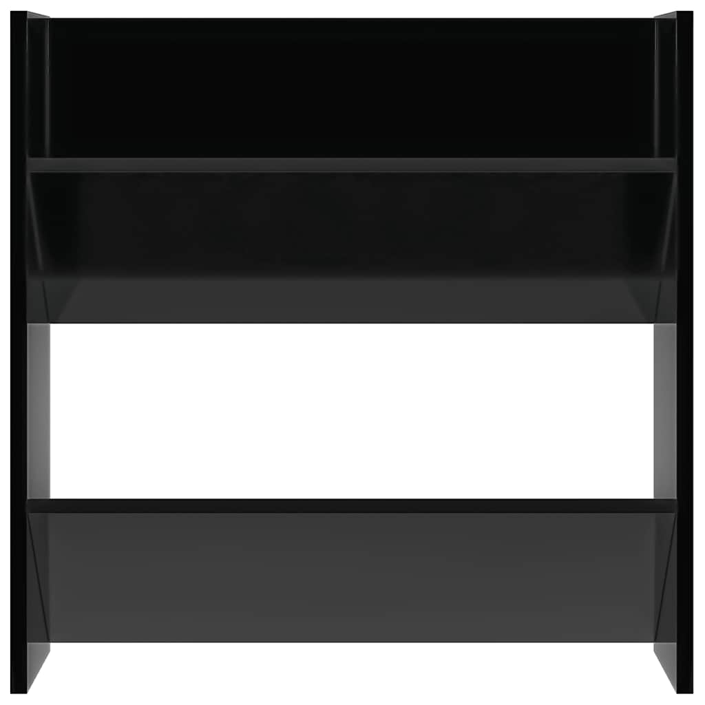 Παπουτσοθήκες 4 τεμ. Γυαλ. Μαύρο 60 x 18 x 60 εκ. Επεξ. Ξύλο