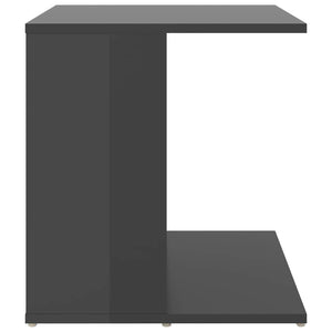 Τραπέζι Βοηθητικό Γυαλιστερό Γκρι 45 x 45 x 48 εκ. Επεξ. Ξύλο