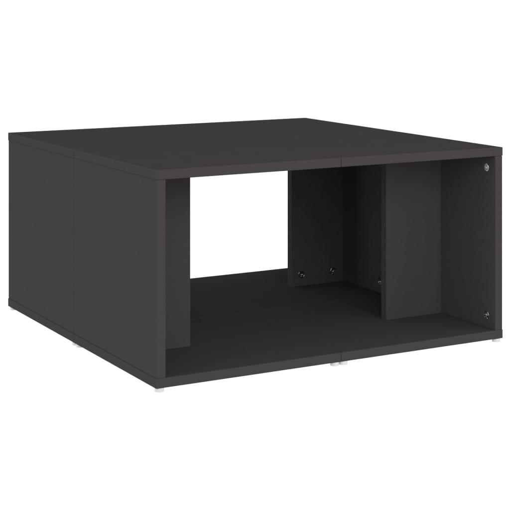Τραπεζάκια Σαλονιού 4 τεμ. Γκρι 33 x 33 x 33 εκ. Επεξ. Ξύλο