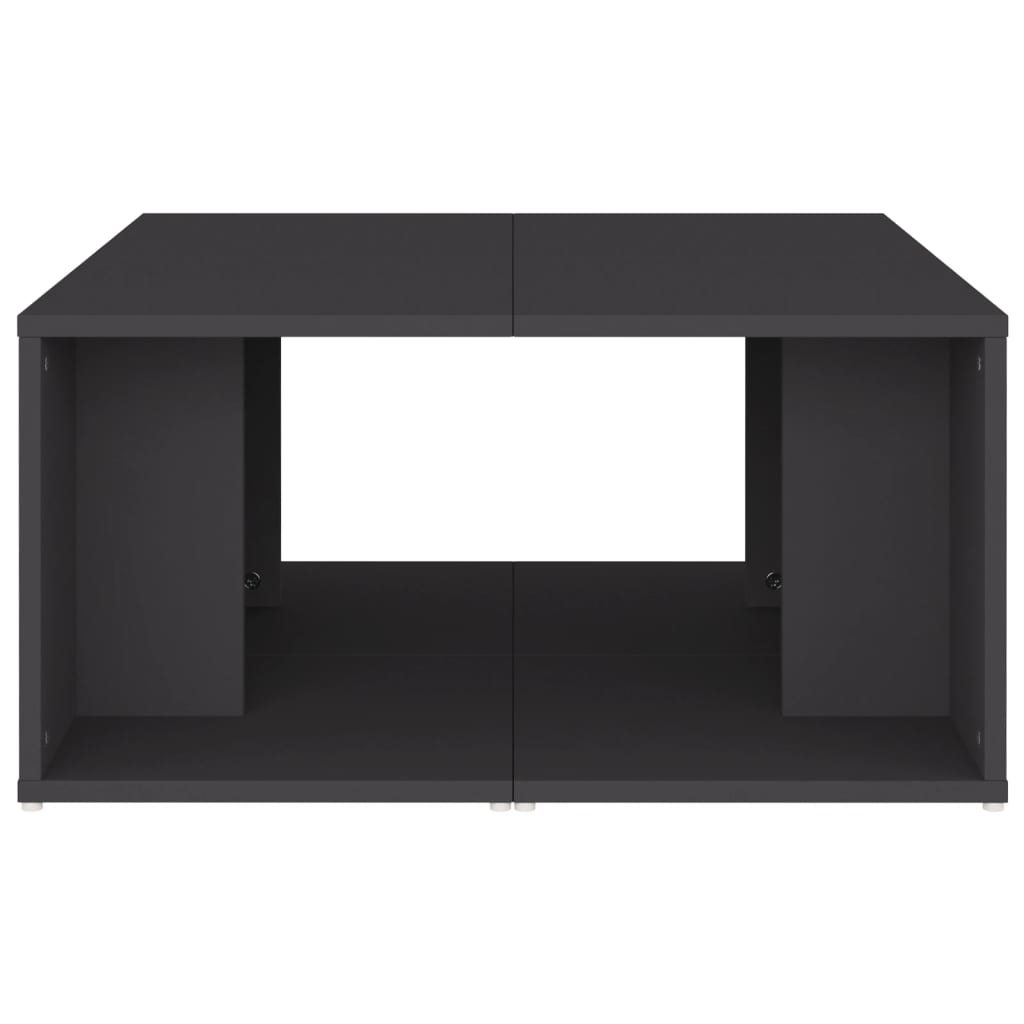 Τραπεζάκια Σαλονιού 4 τεμ. Γκρι 33 x 33 x 33 εκ. Επεξ. Ξύλο