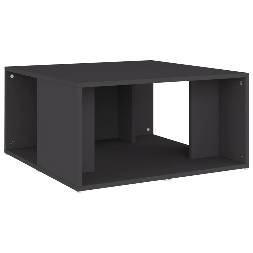 Τραπεζάκια Σαλονιού 4 τεμ. Γκρι 33 x 33 x 33 εκ. Επεξ. Ξύλο