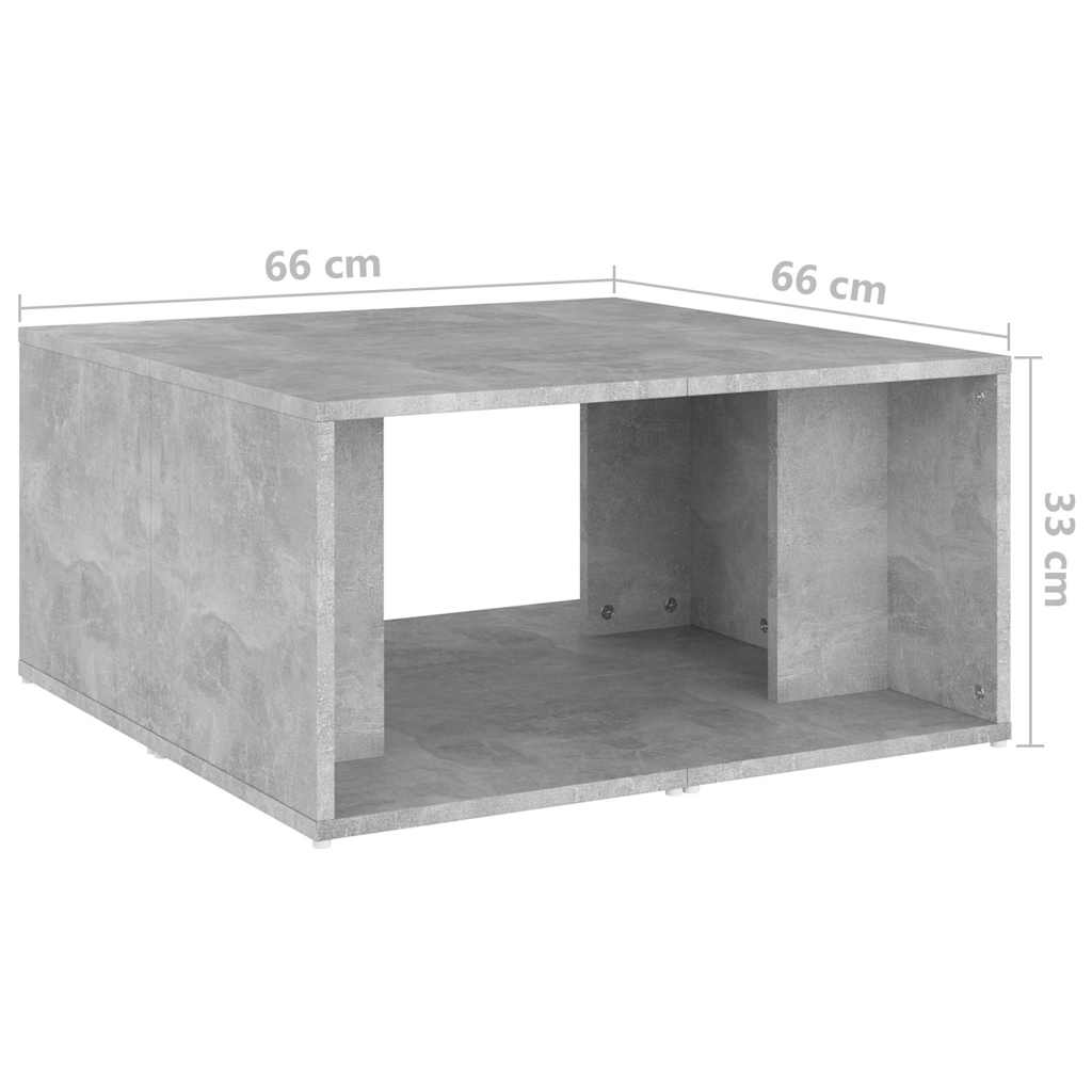 Τραπεζάκια Σαλονιού 4 τεμ. Γκρι Σκυρ. 33x33x33 εκ. Μοριοσανίδα