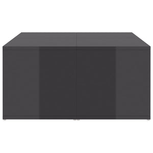 Τραπεζάκια Σαλονιού 4 τεμ. Γυαλ. Γκρι 33x33x33 εκ. Επεξ. Ξύλο