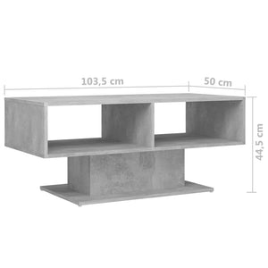 Τραπεζάκι Σαλονιού Γκρι Σκυρ. 103,5x50x44,5 εκ. από Μοριοσανίδα