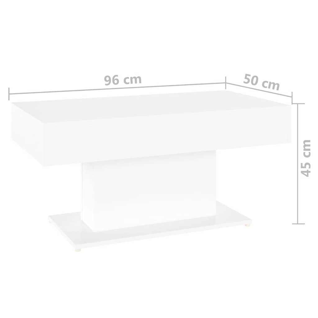 Τραπεζάκι Σαλονιού Λευκό 96 x 50 x 45 εκ. από Επεξ. Ξύλο - Pakobazaar