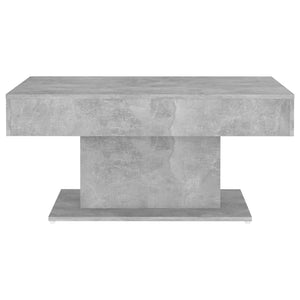 Τραπεζάκι Σαλονιού Γκρι Σκυροδέματος 96x50x45 εκ. Επεξ. Ξύλο - Pakobazaar
