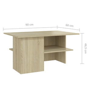 Τραπεζάκι Σαλονιού Sonoma Δρυς 90x60x46,5 εκ. από Μοριοσανίδα