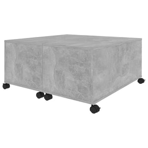 Τραπεζάκι Σαλονιού Γκρι Σκυροδέματος 75x75x38 εκ. Μοριοσανίδα
