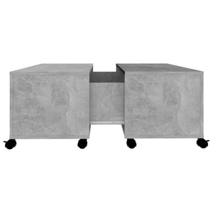Τραπεζάκι Σαλονιού Γκρι Σκυροδέματος 75x75x38 εκ. Μοριοσανίδα